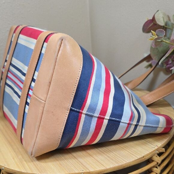 Coach RARE Vintage Striped Canvas Tote and Wristlet Set - Picture 8 of 16